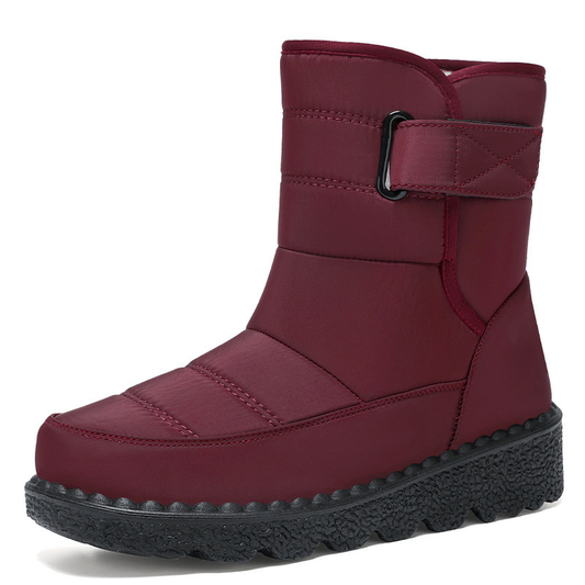 (⏳NOW ON: 50% OFF Sale! 🔥)Women’s Waterproof Fur-Lined Winter Boots, Non-Slip Warm Slip-On Snow Ankle Booties for Outdoor Comfort
