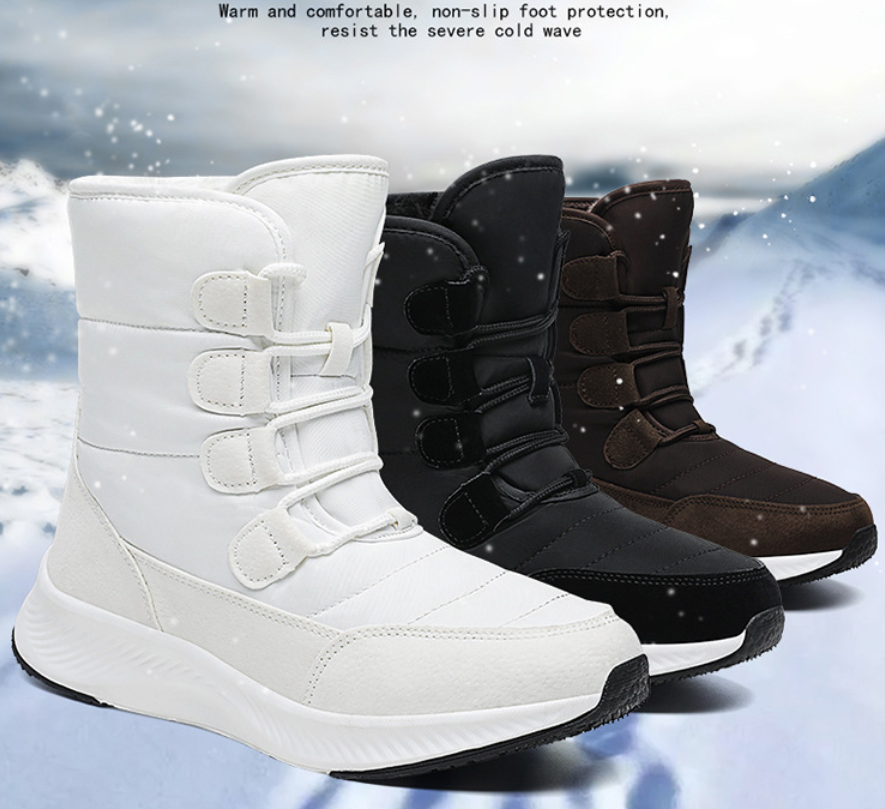 (⏳NOW ON: 70% OFF Sale! 🔥)Women Boots Autumn and Winter Women's Snow Boots Thick soled Lace up Thermal Shoes Outdoor Shoes