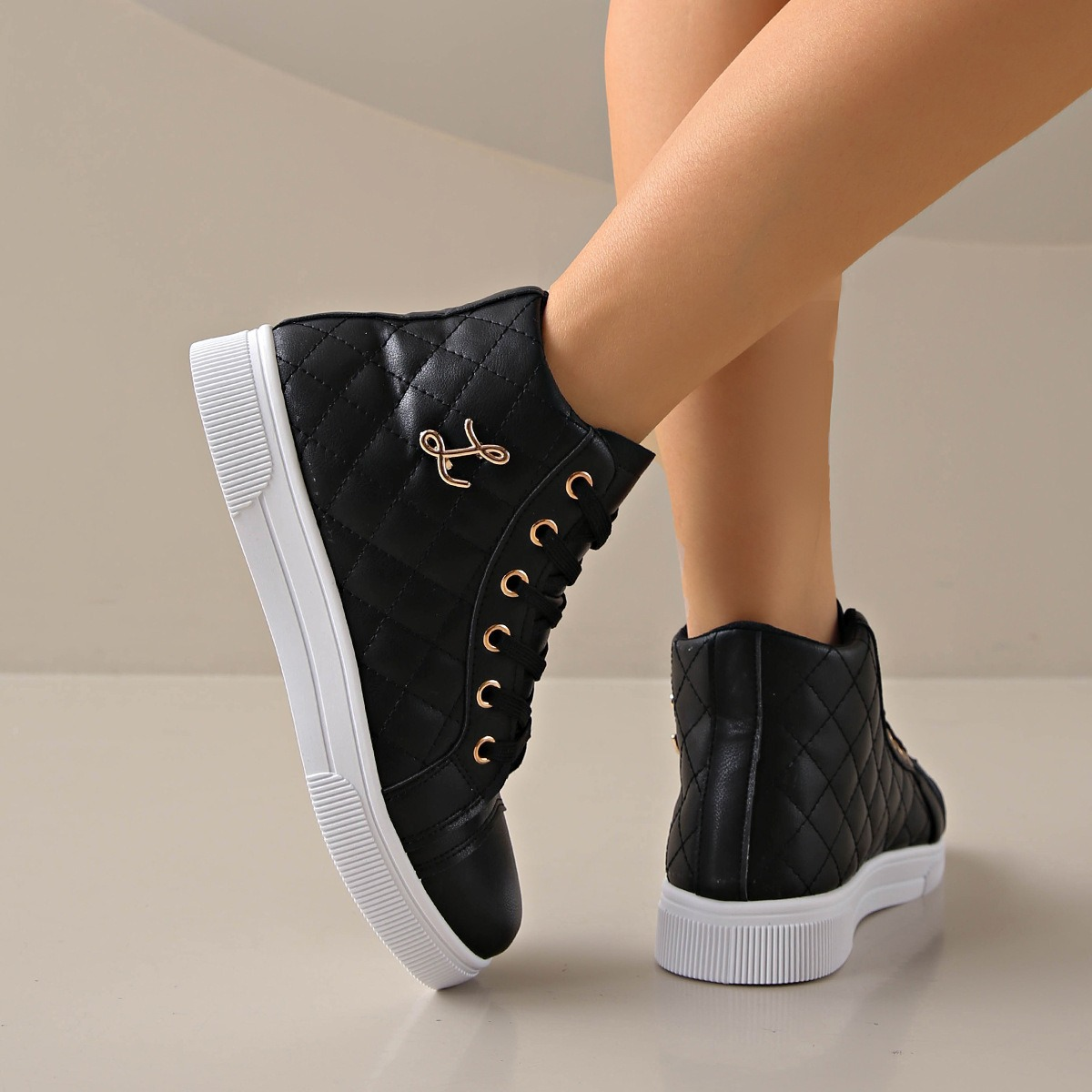 (⏳NOW ON: 70% OFF Sale! 🔥)Women’s Platform Comfort Sneakers – Breathable Lace-Up Walking Shoes