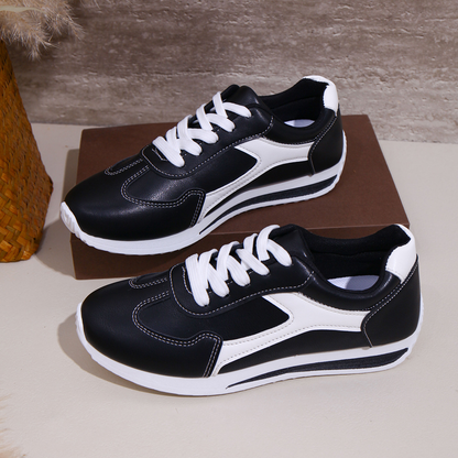 (⏳NOW ON: 70% OFF Sale! 🔥)Women’s Retro Colorblock Casual Sneakers – Soft Comfortable Everyday Shoes