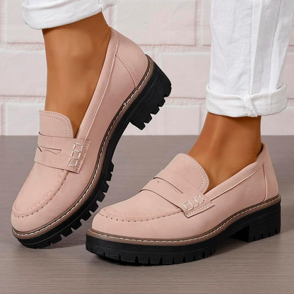 (⏳NOW ON: 70% OFF Sale! 🔥)Women’s Chunky Platform Loafers – Comfortable Slip-On Work & Casual Shoes