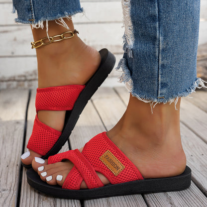 Womens Flat Sandals Orthopedic Sandals Bunions Flip Flop With Arch Support Comfy Orthotic Slides Post Thong Slippers Wide Fit Summer Flat Sandal Low Wedge Beach Shoes Anti-Slip Breathable Sliders