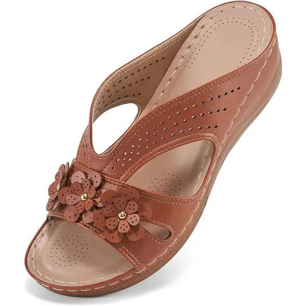 🌞LAST DAY 50% OFF⏰Women's Flowers Decor Arch Support Sandals