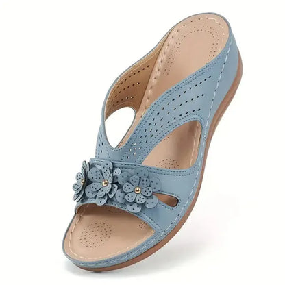 🌞LAST DAY 50% OFF⏰Women's Flowers Decor Arch Support Sandals