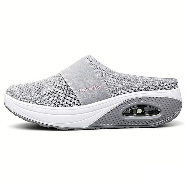 Diabetic Air-Cushion Slip-On Walking Shoes, Orthopedic Diabetic Slippers, with Arch-Support for Women
