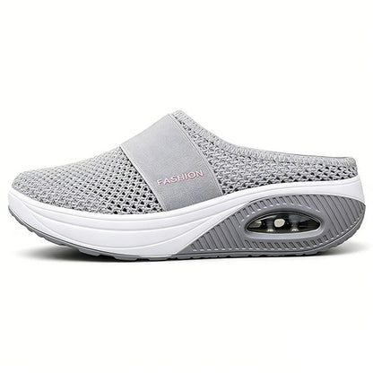 Diabetic Air-Cushion Slip-On Walking Shoes, Orthopedic Diabetic Slippers, with Arch-Support for Women