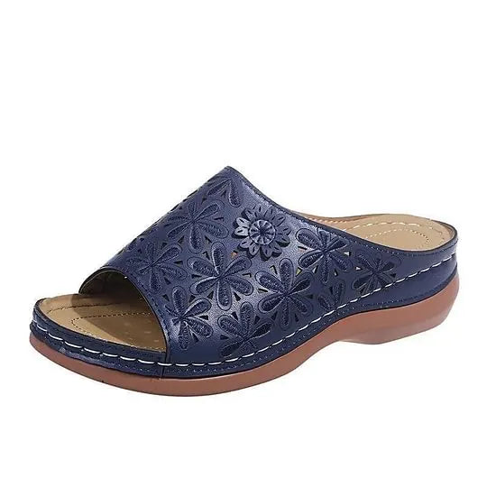 Last Day 49% OFF!!!|Women Leather Soft Footbed Sandals