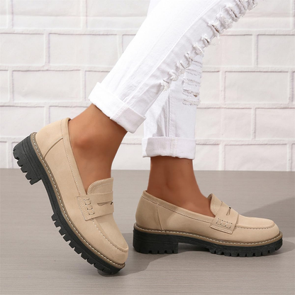 (⏳NOW ON: 70% OFF Sale! 🔥)Women’s Chunky Platform Loafers – Comfortable Slip-On Work & Casual Shoes
