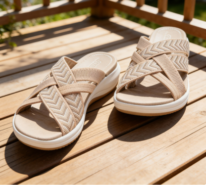 Hufu Women's Orthopaedic Sandals, Lightweight Comfortable Sandals with Arch Support, Summer Non-Slip Sandals, Leisure Slippers for Women