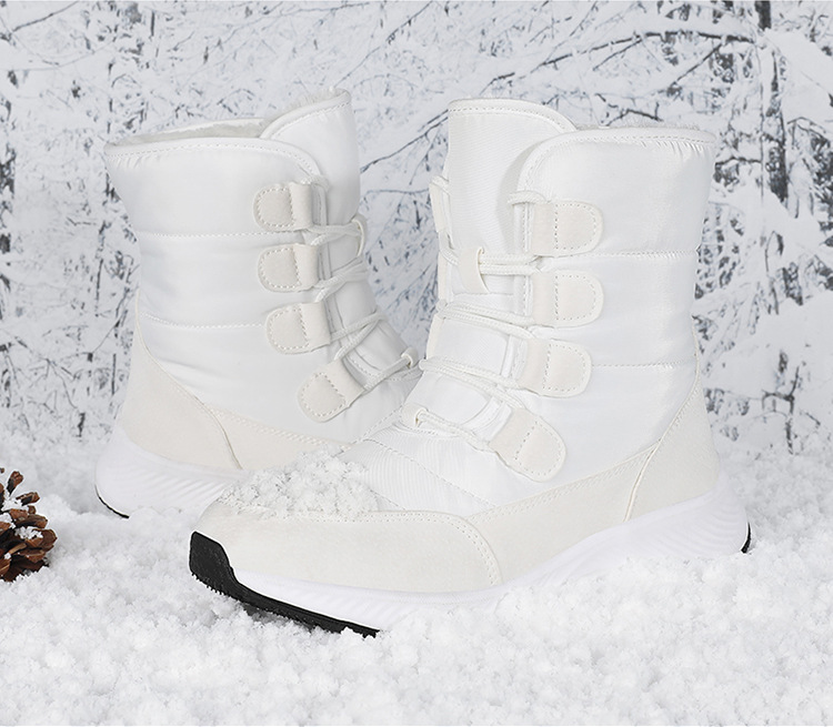 (⏳NOW ON: 70% OFF Sale! 🔥)Women Boots Autumn and Winter Women's Snow Boots Thick soled Lace up Thermal Shoes Outdoor Shoes