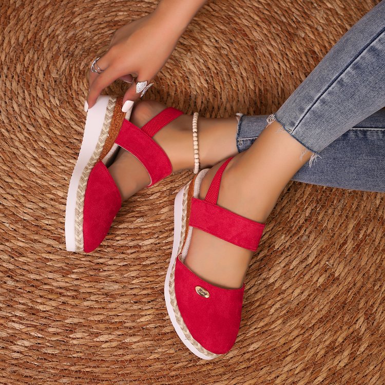 Elastic Ankle Strap Sandals