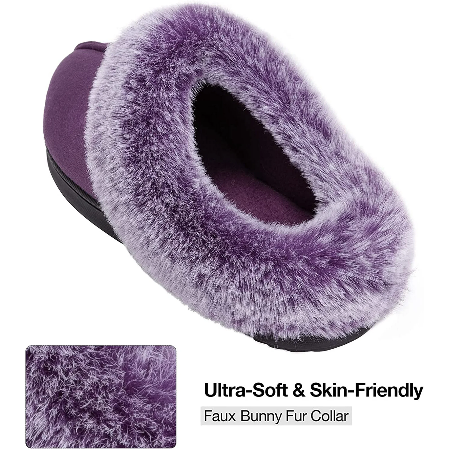 (⏳NOW ON: 70% OFF Sale! 🔥)Women’s Winter Fuzzy Lined Warm Indoor Outdoor Slippers