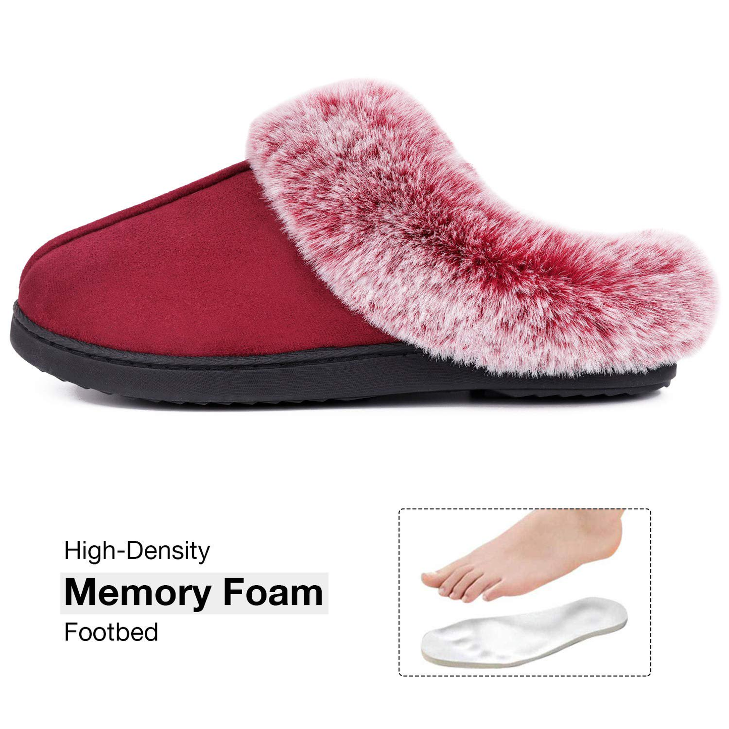 (⏳NOW ON: 70% OFF Sale! 🔥)Women’s Winter Fuzzy Lined Warm Indoor Outdoor Slippers