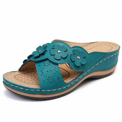 Womens Arch Support  Floral Sandals Vintage Wedge Sandals