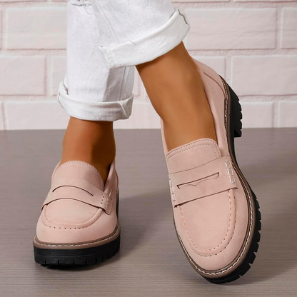 (⏳NOW ON: 70% OFF Sale! 🔥)Women’s Chunky Platform Loafers – Comfortable Slip-On Work & Casual Shoes