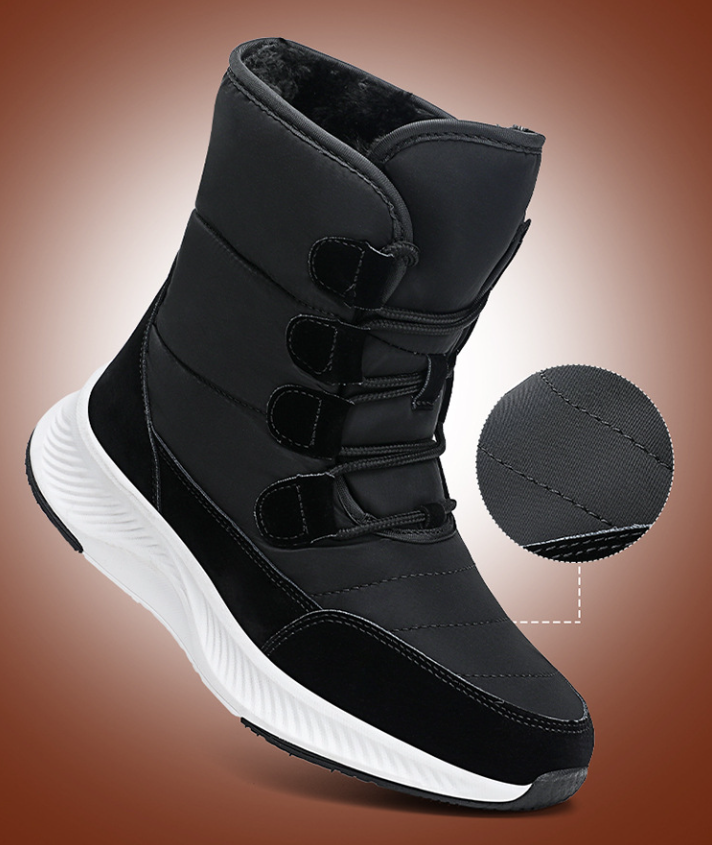 (⏳NOW ON: 70% OFF Sale! 🔥)Women Boots Autumn and Winter Women's Snow Boots Thick soled Lace up Thermal Shoes Outdoor Shoes