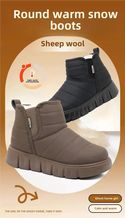 (⏳NOW ON: 70% OFF Sale! 🔥)Women’s Thickened Fuzzy Winter Snow Boots – Warm Comfortable Chunky Ankle Boots