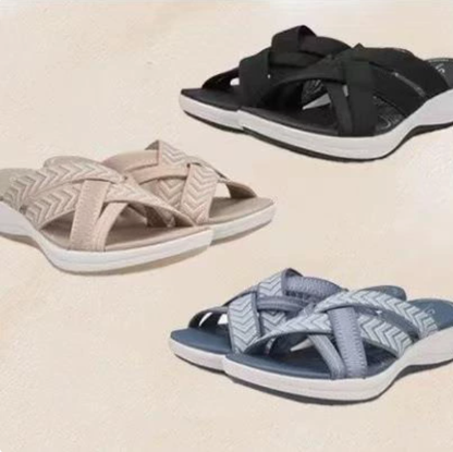 Hufu Women's Orthopaedic Sandals, Lightweight Comfortable Sandals with Arch Support, Summer Non-Slip Sandals, Leisure Slippers for Women