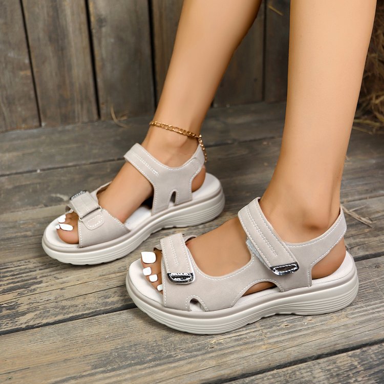 Women's Orthopedic Sandals, Soft and Comfortable Foam Arch Support Walking Sandals with Adjustable Strap, Wedge Platform, Athletic Summer Travel Shoes