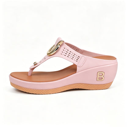 Women's sandals, comfortable flip-flops with arch support, summer casual wedge heels.