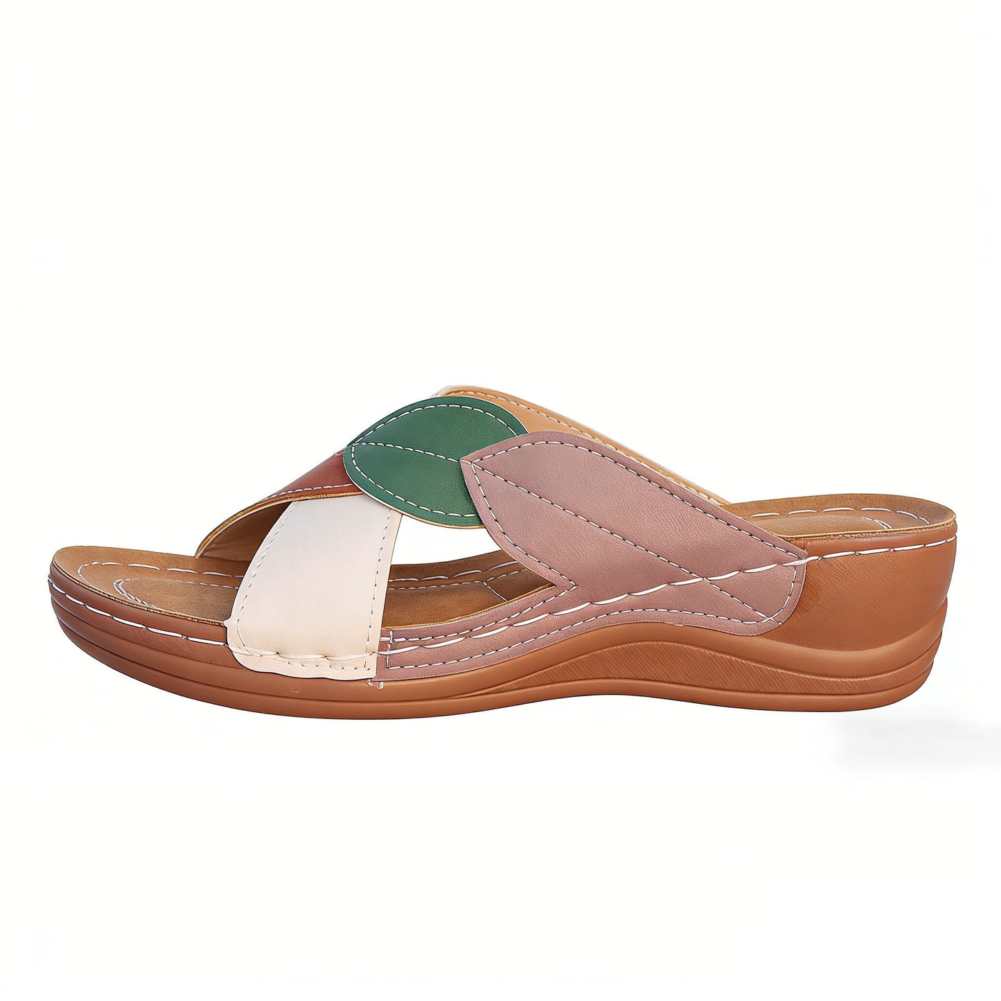 Wedge Sandals for Women Orthopedic Arch Support Dressy Summer 2026 Platform Comfortable Low Wedges Heels Crisscross Open Toe Outdoor Beach Slip-on Slide Sandal Slippers