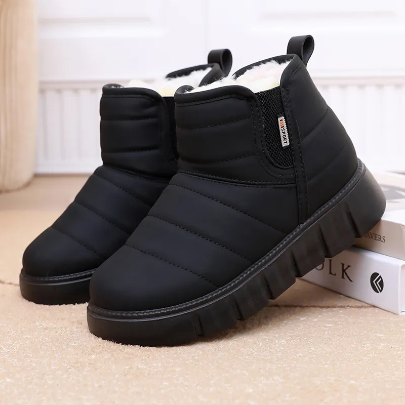 (⏳NOW ON: 70% OFF Sale! 🔥)Women’s Thickened Fuzzy Winter Snow Boots – Warm Comfortable Chunky Ankle Boots