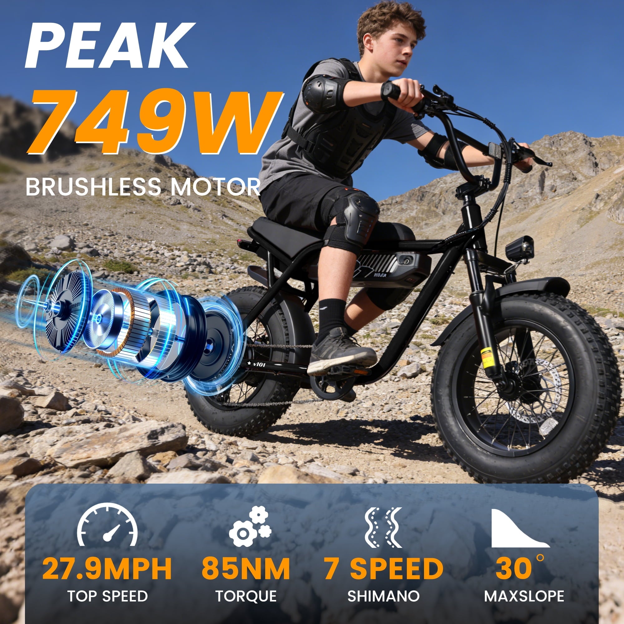 16" Fat Tire E-Bike | 1500W Peak | Dual Suspension