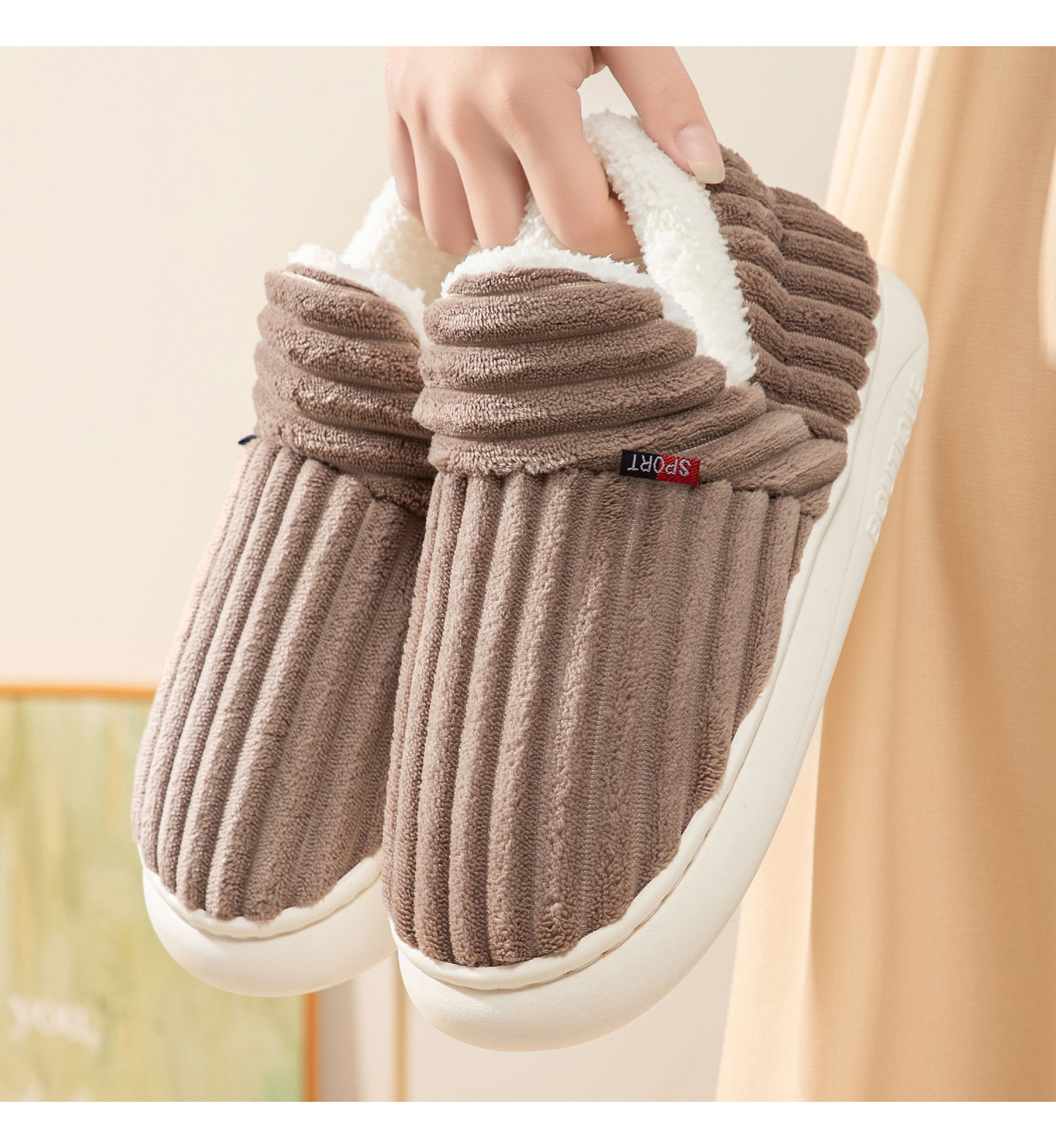 (⏳NOW ON: 70% OFF Sale! 🔥)Warm Non-Slip Lightweight Breathable Slippers for Men & Women – Indoor Outdoor Winter Shoes