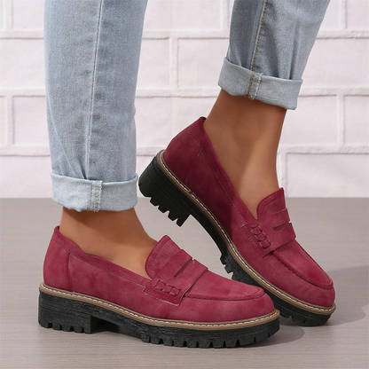 (⏳NOW ON: 70% OFF Sale! 🔥)Women’s Chunky Platform Loafers – Comfortable Slip-On Work & Casual Shoes
