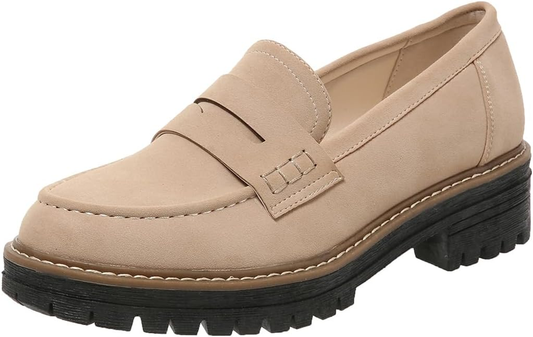 (⏳NOW ON: 70% OFF Sale! 🔥)Women’s Chunky Platform Loafers – Comfortable Slip-On Work & Casual Shoes