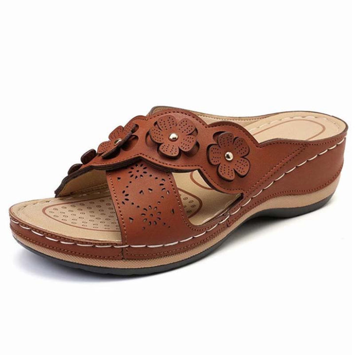 Womens Arch Support  Floral Sandals Vintage Wedge Sandals