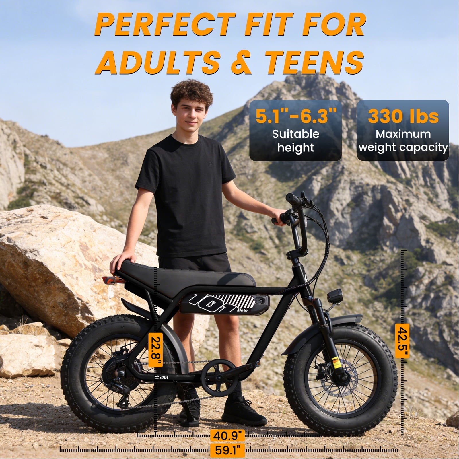 16" Fat Tire E-Bike | 1500W Peak | Dual Suspension