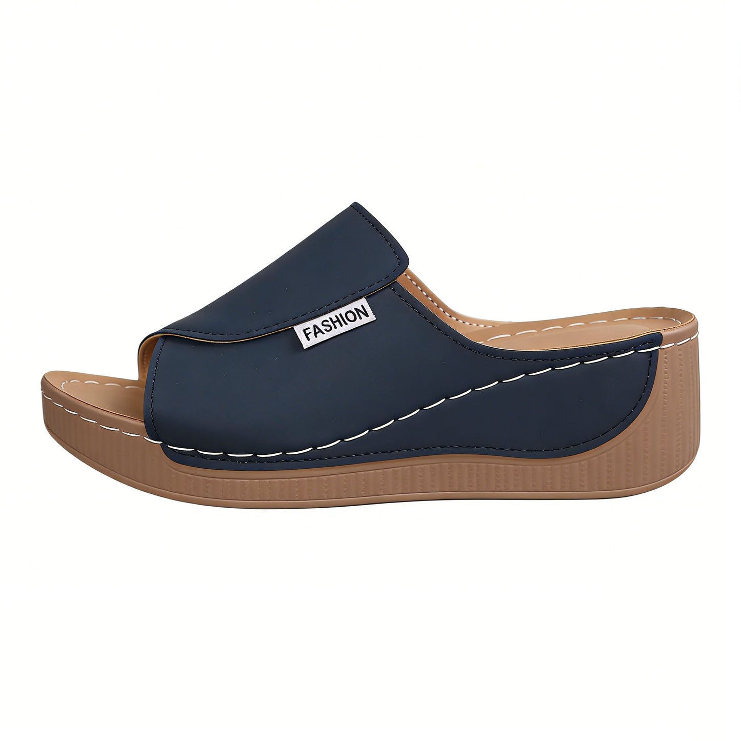 Cleaning Slippers for Women Women's Casual One Foot Stirrup Slope Heel Roman Lightweight Thick Bottom Casual Open Toe Slippers