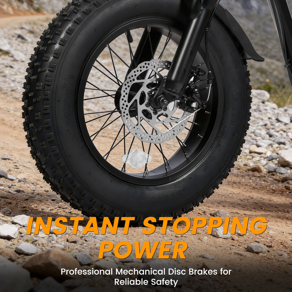 16" Fat Tire E-Bike | 1500W Peak | Dual Suspension