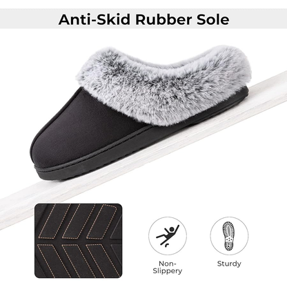 (⏳NOW ON: 70% OFF Sale! 🔥)Women’s Winter Fuzzy Lined Warm Indoor Outdoor Slippers