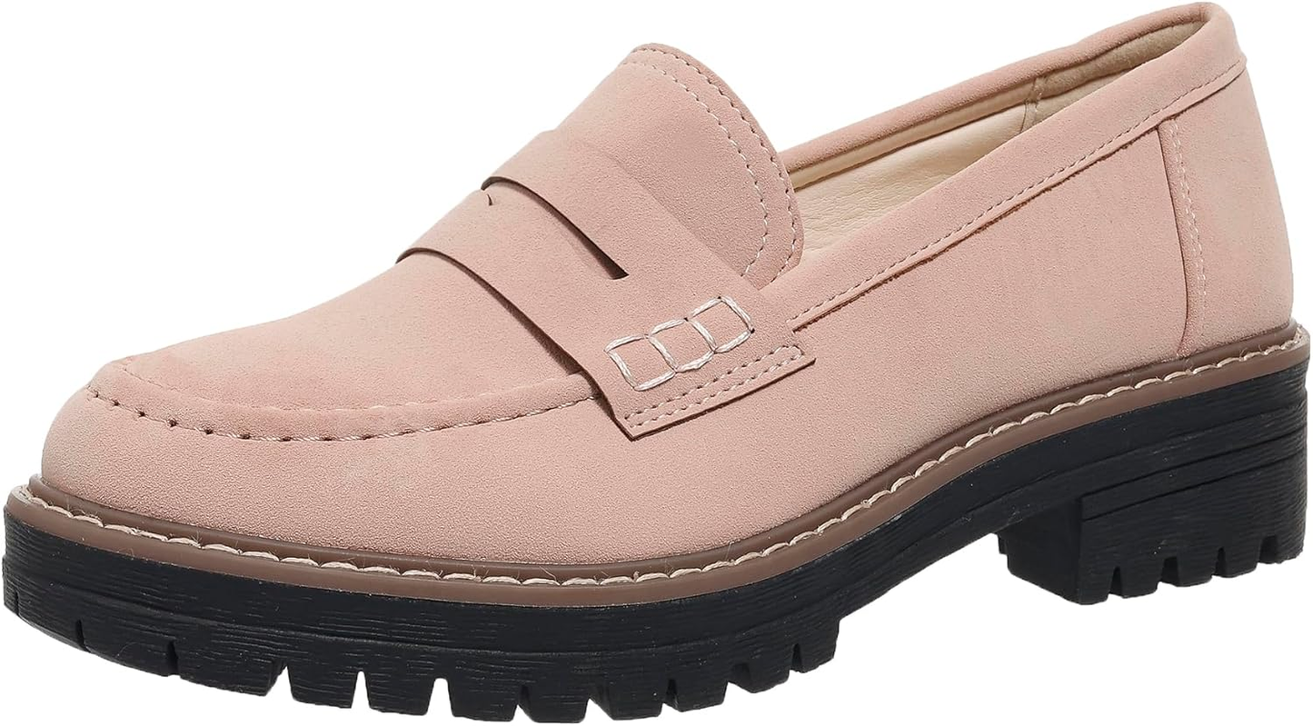 (⏳NOW ON: 70% OFF Sale! 🔥)Women’s Chunky Platform Loafers – Comfortable Slip-On Work & Casual Shoes