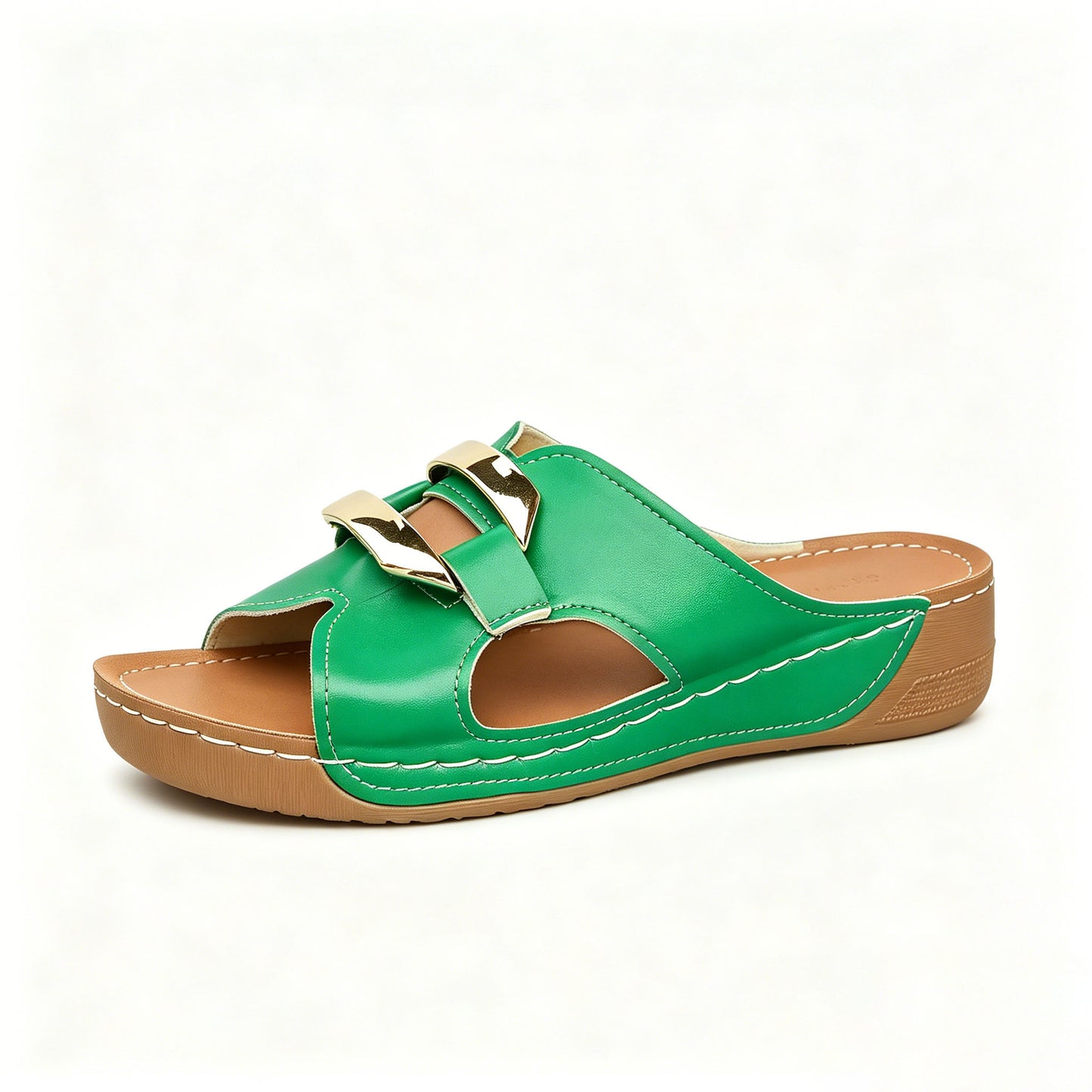 Premium Leather Orthopedic Sandals, Arch Support All-Day Comfort Wedge Slides for Women