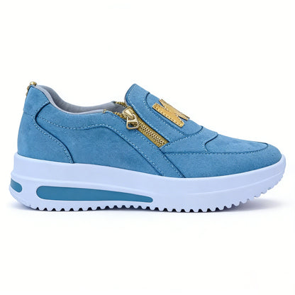 🔥49% OFF🔥Women’s Comfort Zip Slip-On Sneakers – Lightweight, Breathable & Easy Walk Design