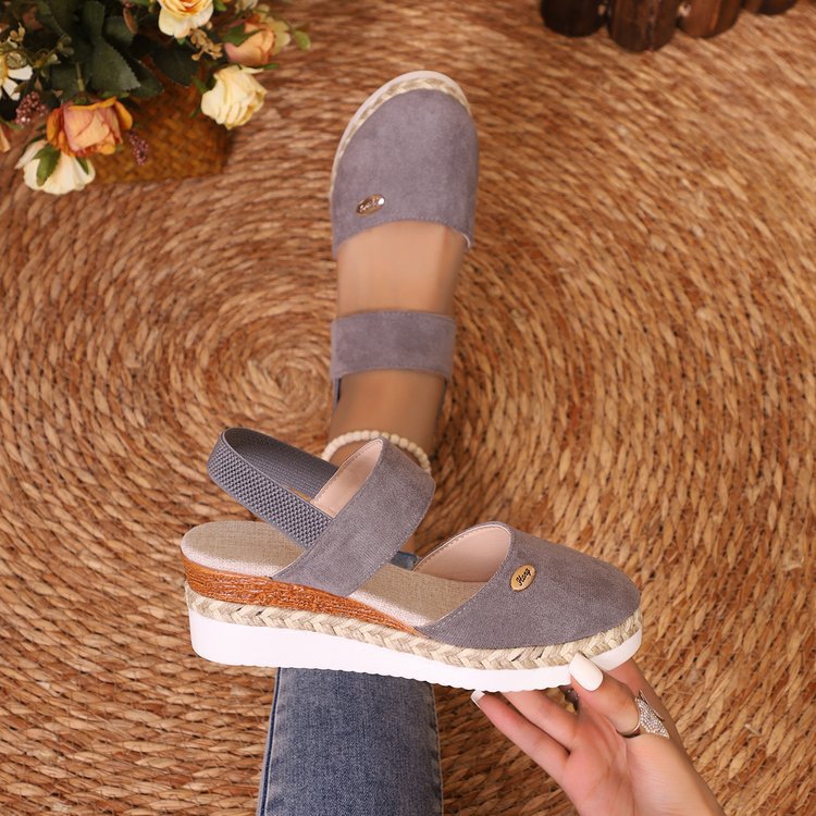 Elastic Ankle Strap Sandals