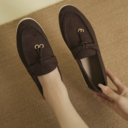 💝Summer Sale⭐Comfortable Women's Slip-On Sneakers: Casual Flat Loafers for Walking