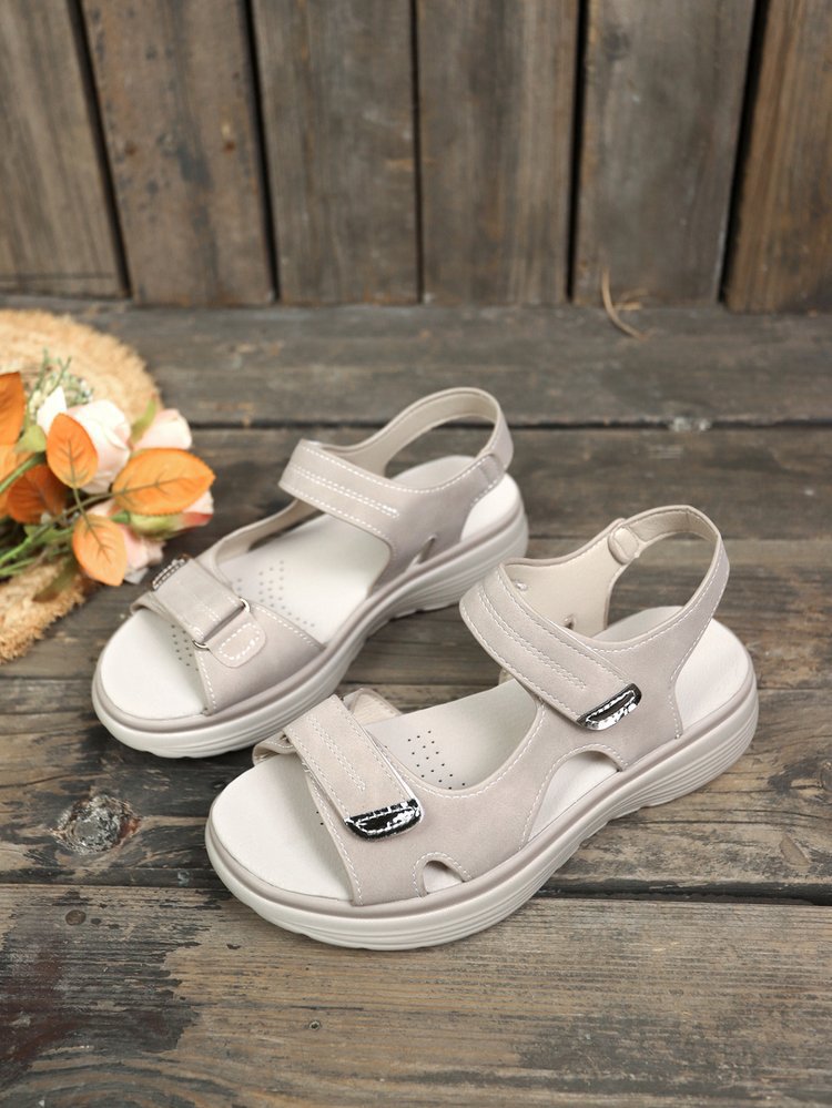 Women's Orthopedic Sandals, Soft and Comfortable Foam Arch Support Walking Sandals with Adjustable Strap, Wedge Platform, Athletic Summer Travel Shoes