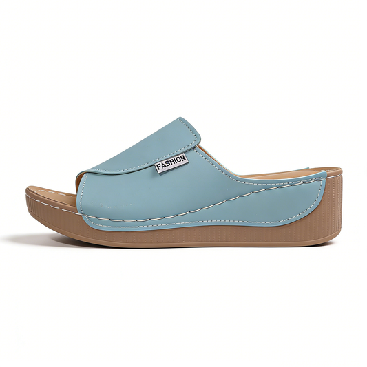 Cleaning Slippers for Women Women's Casual One Foot Stirrup Slope Heel Roman Lightweight Thick Bottom Casual Open Toe Slippers