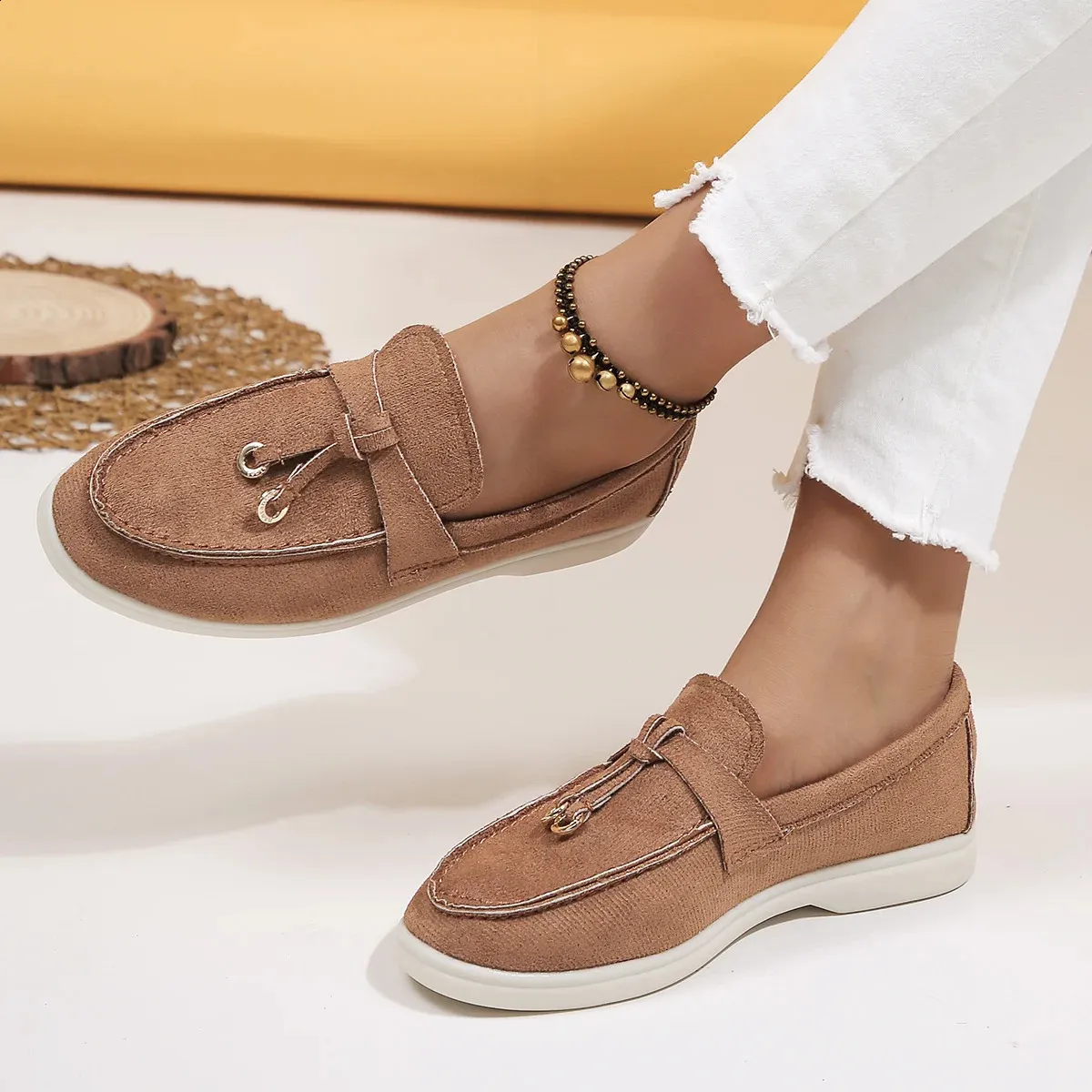 💝Summer Sale⭐Comfortable Women's Slip-On Sneakers: Casual Flat Loafers for Walking
