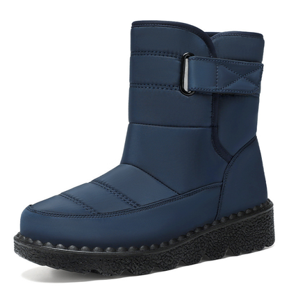 (⏳NOW ON: 50% OFF Sale! 🔥)Women’s Waterproof Fur-Lined Winter Boots, Non-Slip Warm Slip-On Snow Ankle Booties for Outdoor Comfort