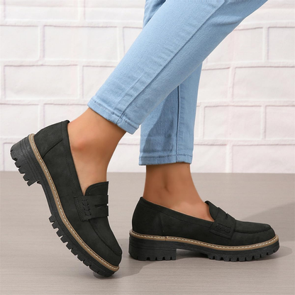 (⏳NOW ON: 70% OFF Sale! 🔥)Women’s Chunky Platform Loafers – Comfortable Slip-On Work & Casual Shoes