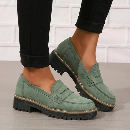 (⏳NOW ON: 70% OFF Sale! 🔥)Women’s Chunky Platform Loafers – Comfortable Slip-On Work & Casual Shoes
