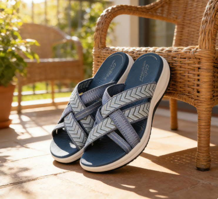 Hufu Women's Orthopaedic Sandals, Lightweight Comfortable Sandals with Arch Support, Summer Non-Slip Sandals, Leisure Slippers for Women
