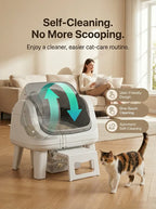 Smart Open Top Self-Cleaning Cat Litter Box