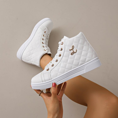 (⏳NOW ON: 70% OFF Sale! 🔥)Women’s Platform Comfort Sneakers – Breathable Lace-Up Walking Shoes