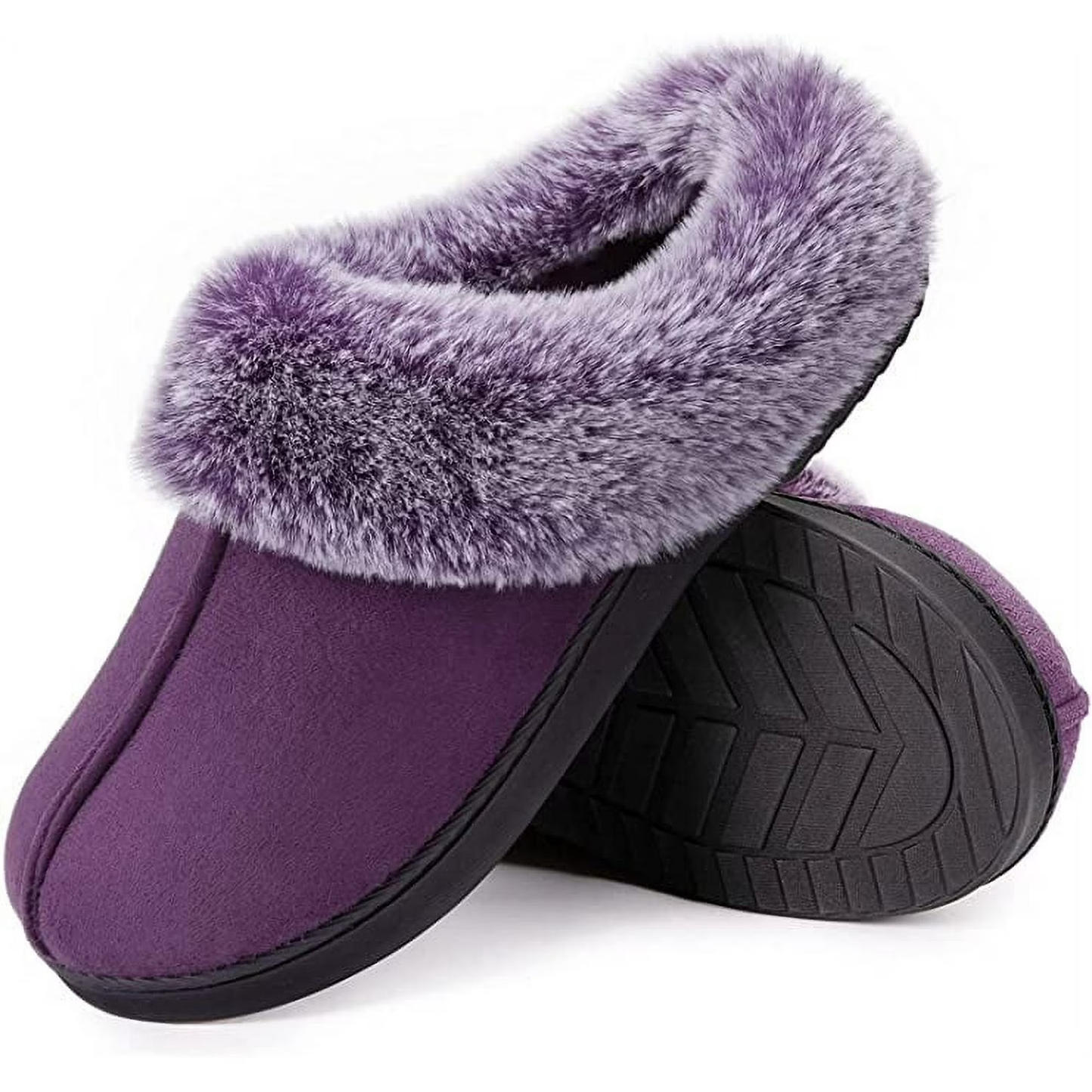 (⏳NOW ON: 70% OFF Sale! 🔥)Women’s Winter Fuzzy Lined Warm Indoor Outdoor Slippers